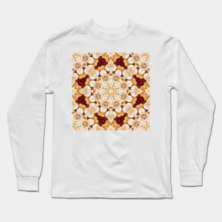 Hip moroccan print  bohemian mandala burgundy beige floral Long Sleeve T-Shirt